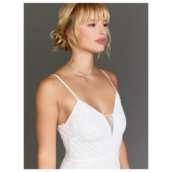 Minuet X New York & Company | Sleeveless Sequin Tulle Gown Bridal Wedding - Picture 5 of 8